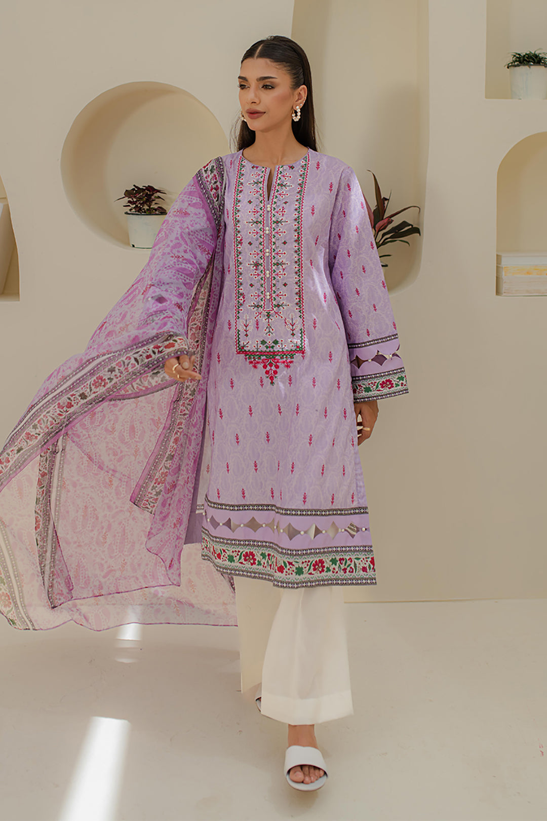 Zellbury | Unstitched 2 Piece Lawn | Embroidered Shirt Dupatta - 1659 - by - Libasekhas UK - Registered Vendor of : Zellbury Women - 100% Original Designer Dresss