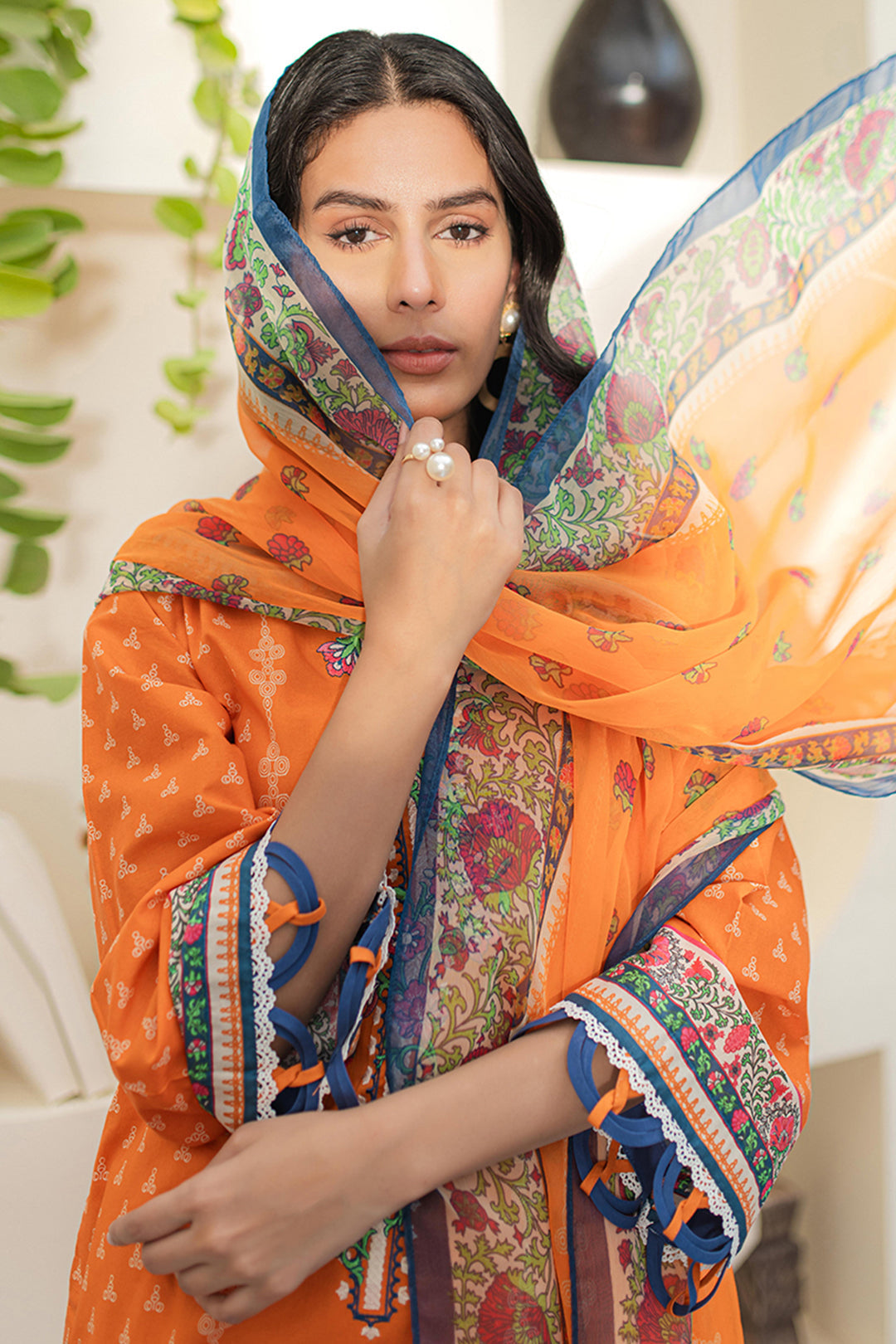 Zellbury | Unstitched 2 Piece Lawn | Embroidered Shirt Dupatta - 1661 - by - Libasekhas UK - Registered Vendor of : Zellbury Women - 100% Original Designer Dresss