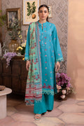 Zellbury | Unstitched 3 Piece Blue | Embroidered Shirt Shalwar Dupatta - 1115 - by - Libasekhas UK - Registered Vendor of : Zellbury Women - 100% Original Designer Dresss