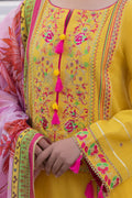 Zellbury | Unstitched 3 Piece Yellow | Embroidered Shirt Shalwar Dupatta - 1126 - by - Libasekhas UK - Registered Vendor of : Zellbury Women - 100% Original Designer Dresss