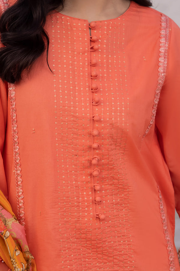 Zellbury | Unstitched 3 Piece Cambric | Embroidered Shirt Shalwar Dupatta - 1143 - by - Libasekhas UK - Registered Vendor of : Zellbury Women - 100% Original Designer Dresss