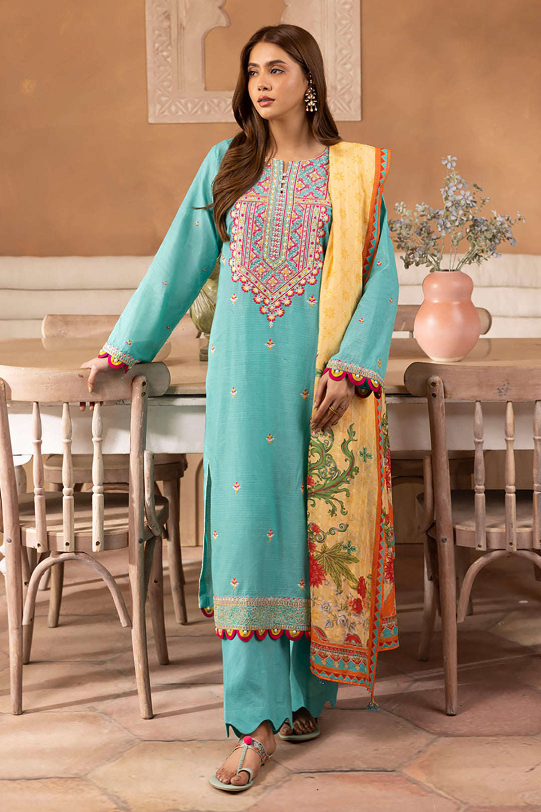 Zellbury | Unstitched 3 Piece Lawn | Embroidered Shirt Shalwar Dupatta - 1146 - by - Libasekhas UK - Registered Vendor of : Zellbury Women - 100% Original Designer Dresss
