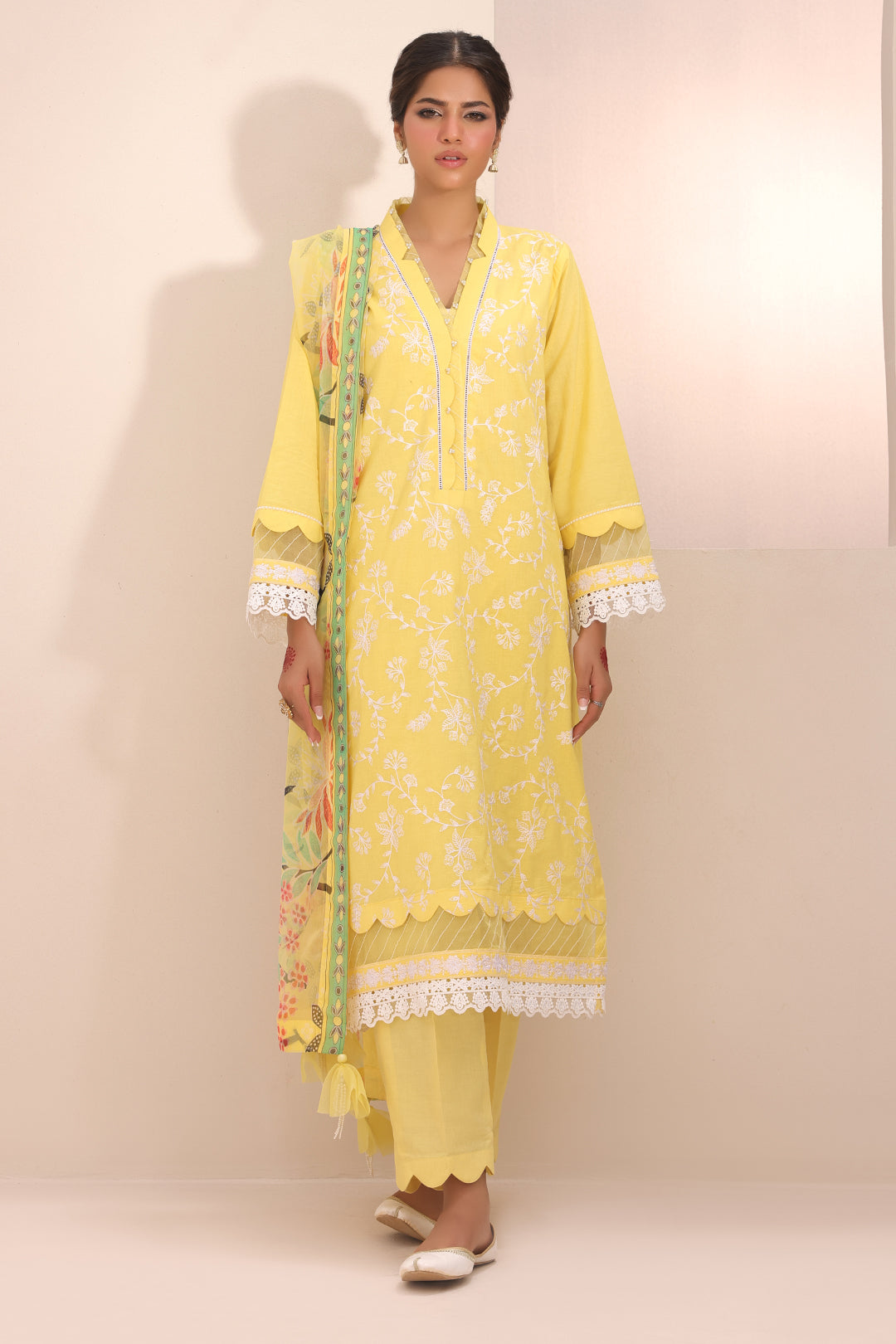 Zellbury | Unstitched 3 Piece Lawn | Embroidered Shirt Shalwar Dupatta - 1261 - by - Libasekhas UK - Registered Vendor of : Zellbury Women - 100% Original Designer Dresss