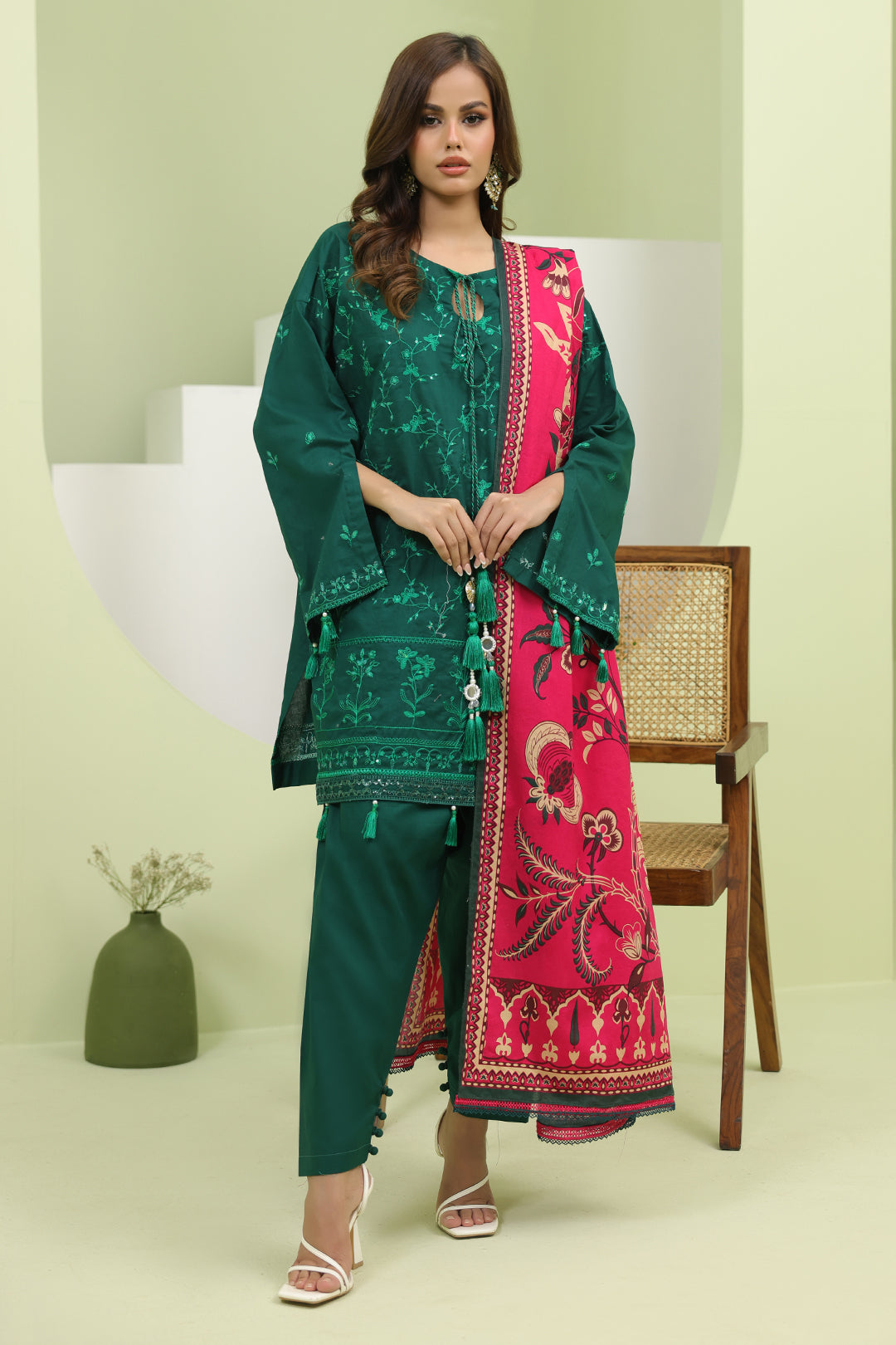 Zellbury | Unstitched 3 Piece Lawn | Embroidered Shirt Shalwar Dupatta - 1264 - by - Libasekhas UK - Registered Vendor of : Zellbury Women - 100% Original Designer Dresss