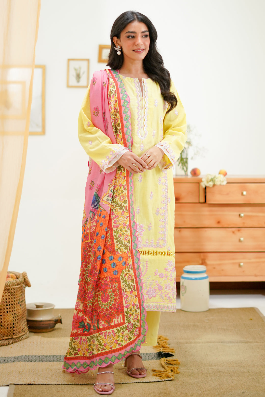 Zellbury | Unstitched 3 Piece Lawn | Embroidered Shirt Shalwar Dupatta - 1266 - by - Libasekhas UK - Registered Vendor of : Zellbury Women - 100% Original Designer Dresss