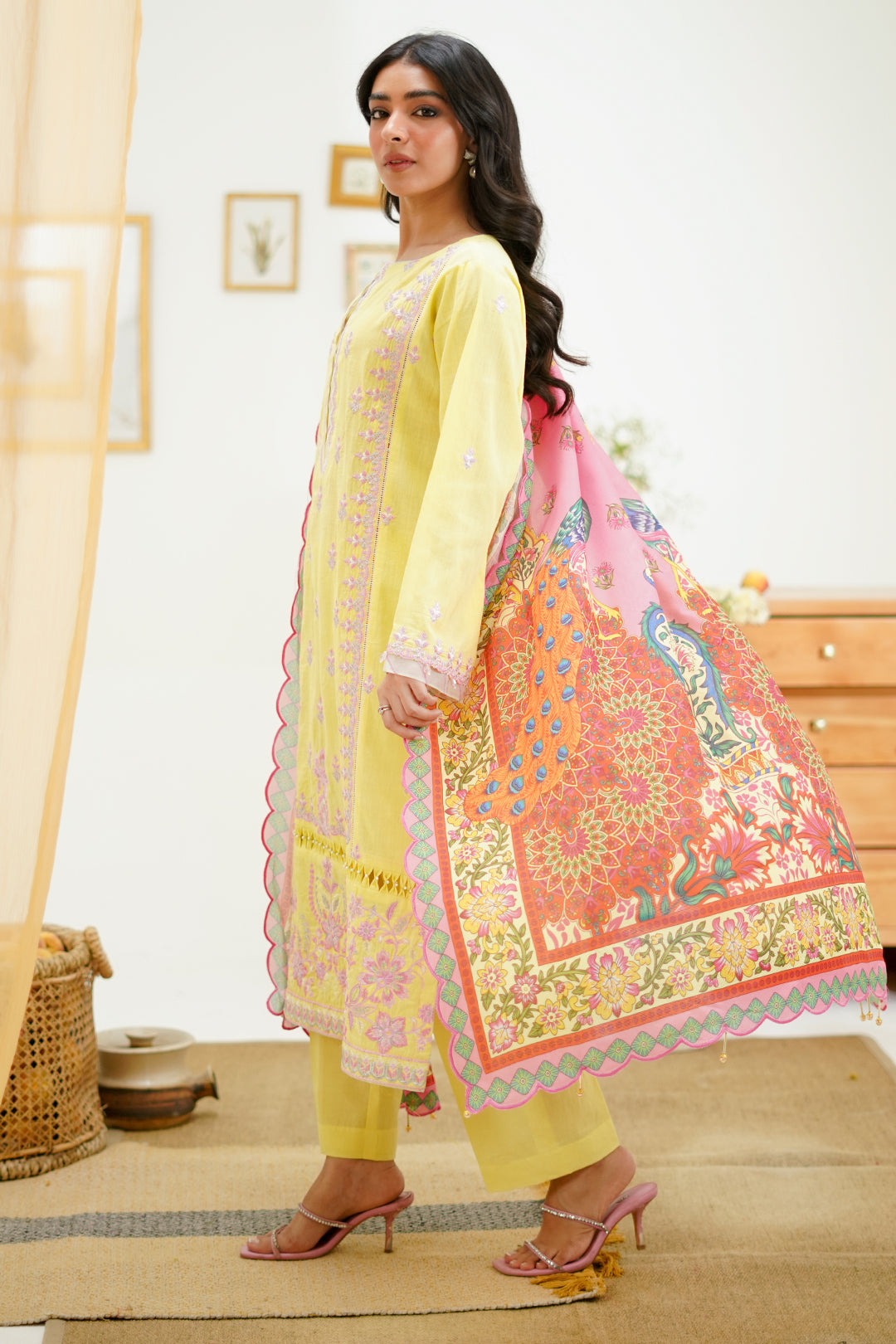 Zellbury | Unstitched 3 Piece Lawn | Embroidered Shirt Shalwar Dupatta - 1266 - by - Libasekhas UK - Registered Vendor of : Zellbury Women - 100% Original Designer Dresss