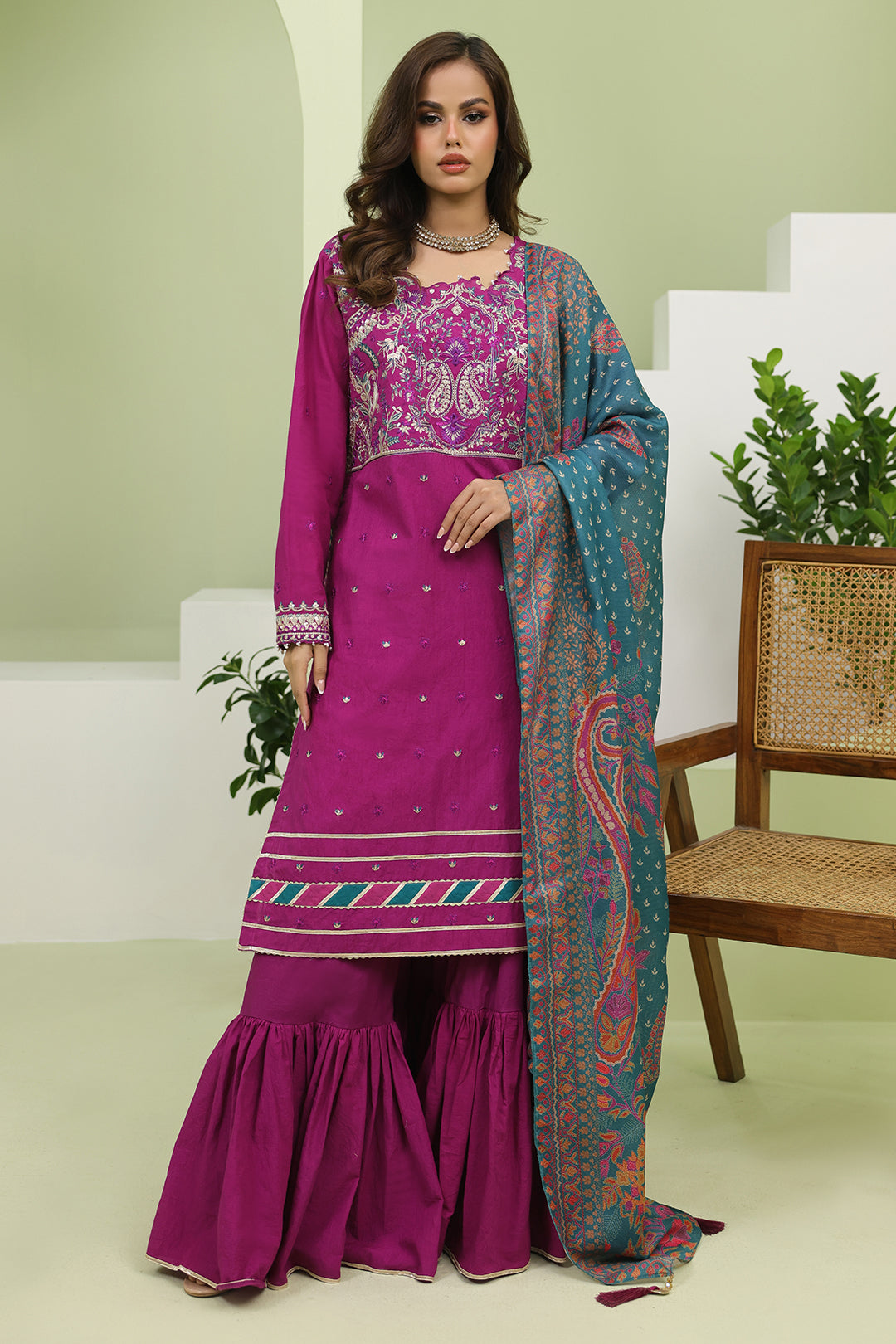 Zellbury | Unstitched 3 Piece Cambric | Embroidered Shirt Shalwar Dupatta - 1269 - by - Libasekhas UK - Registered Vendor of : Zellbury Women - 100% Original Designer Dresss