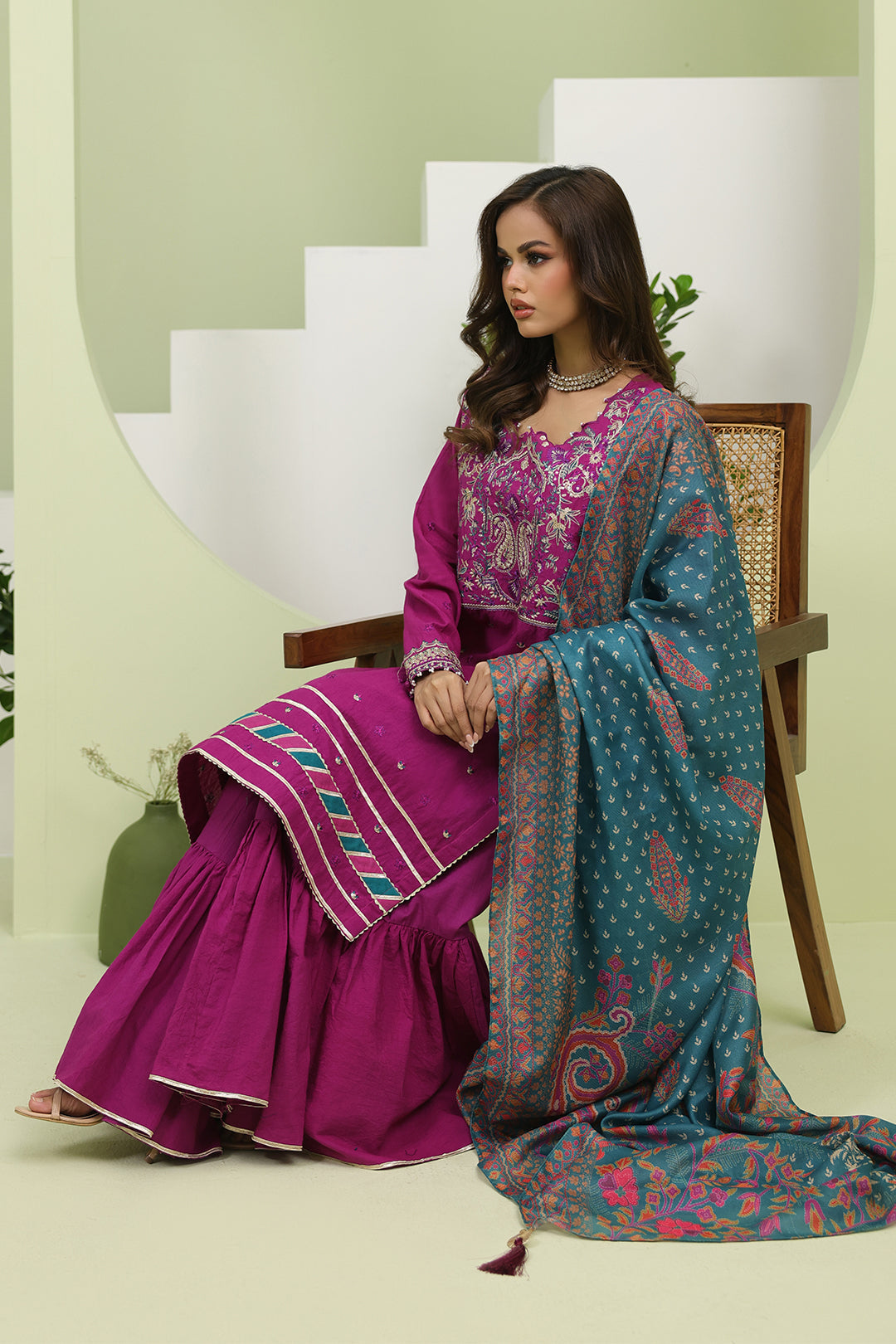 Zellbury | Unstitched 3 Piece Cambric | Embroidered Shirt Shalwar Dupatta - 1269 - by - Libasekhas UK - Registered Vendor of : Zellbury Women - 100% Original Designer Dresss