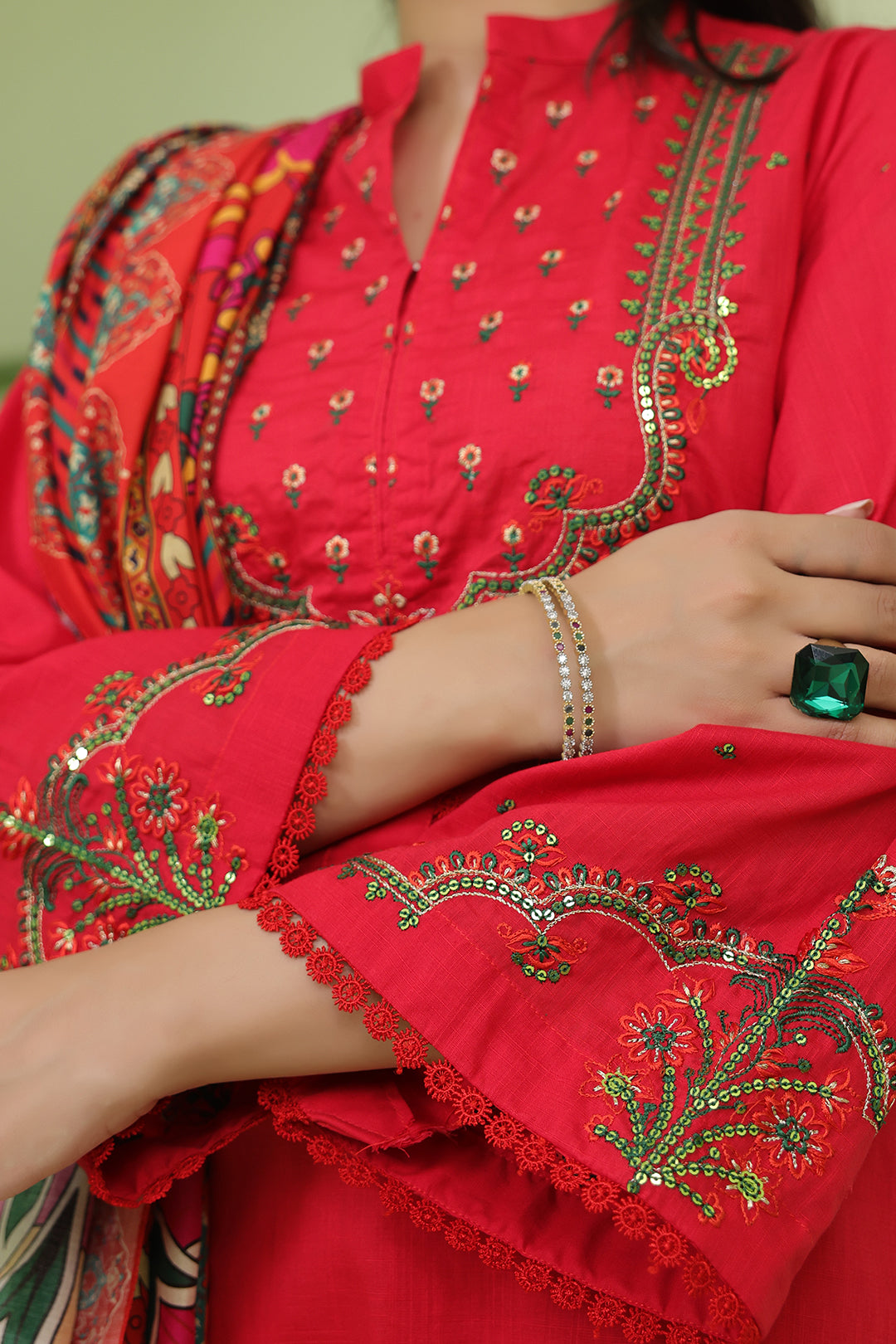Zellbury | Unstitched 3 Piece Slub | Embroidered Shirt Shalwar Dupatta - 1272 - by - Libasekhas UK - Registered Vendor of : Zellbury Women - 100% Original Designer Dresss