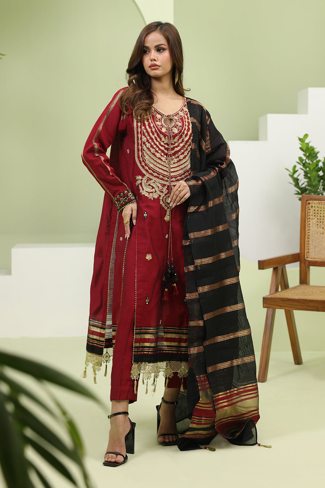 Zellbury | Unstitched 3 Piece Yarn | Embroidered Shirt Shalwar Dupatta - 1294 - by - Libasekhas UK - Registered Vendor of : Zellbury Women - 100% Original Designer Dresss