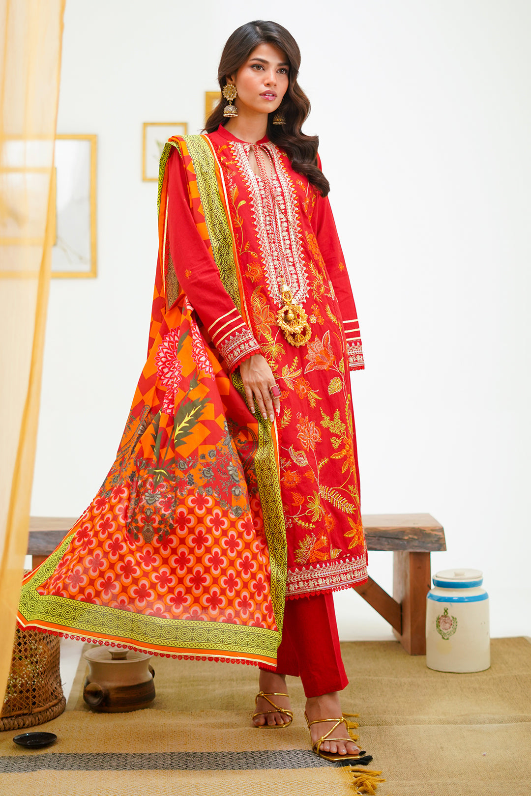 Zellbury | Unstitched 3 Piece Lawn | Embroidered Shirt Shalwar Dupatta - 1295 - by - Libasekhas UK - Registered Vendor of : Zellbury Women - 100% Original Designer Dresss