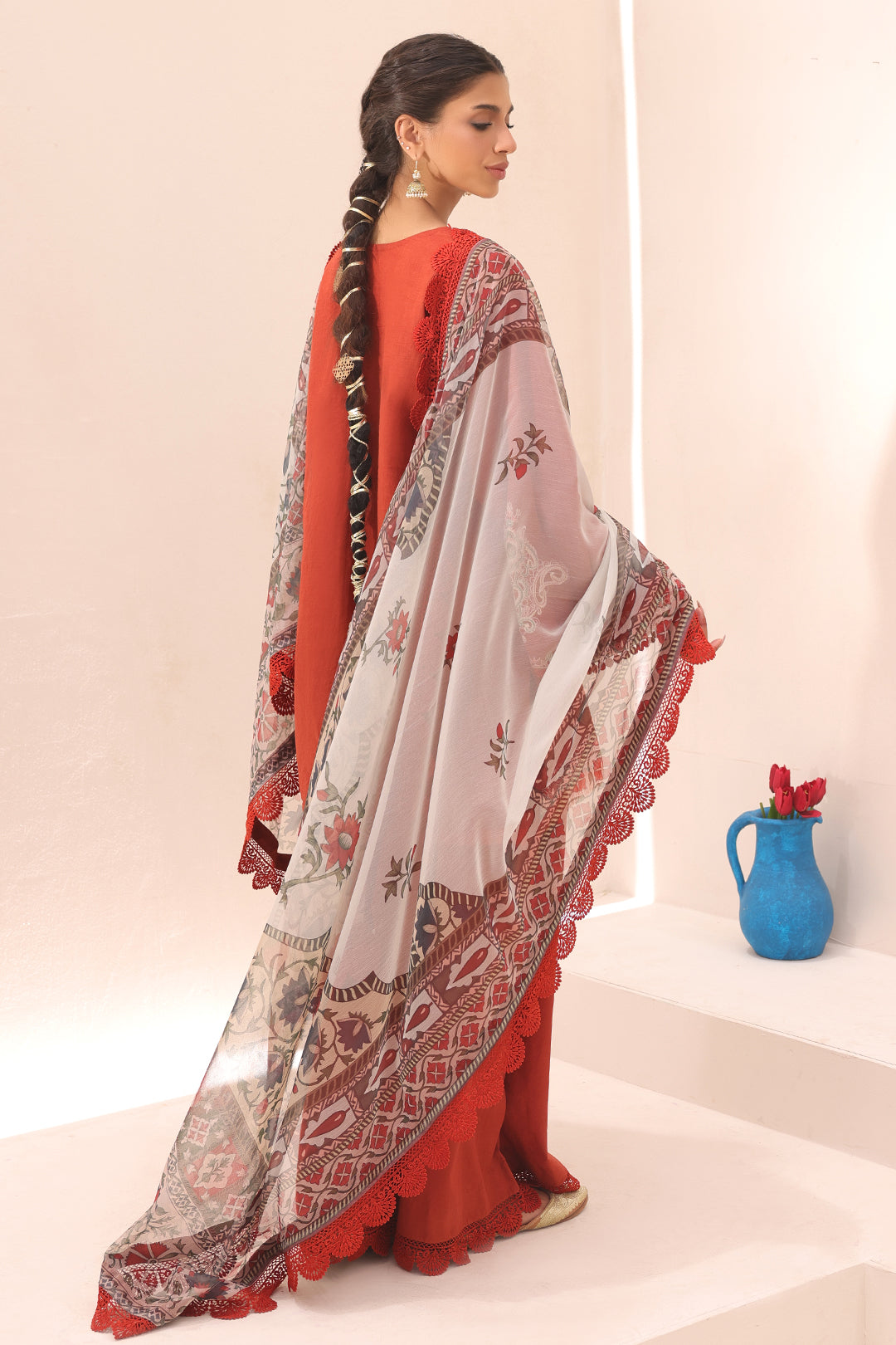 Zellbury | Unstitched 3 Piece Cambric | Embroidered Shirt Shalwar Dupatta - 1544 - by - Libasekhas UK - Registered Vendor of : Zellbury Women - 100% Original Designer Dresss