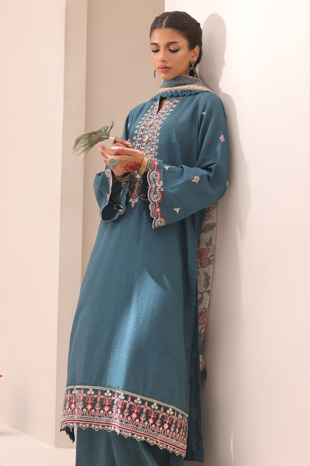 Zellbury | Unstitched 3 Piece Lawn | Embroidered Shirt Shalwar Dupatta - 1549 - by - Libasekhas UK - Registered Vendor of : Zellbury Women - 100% Original Designer Dresss