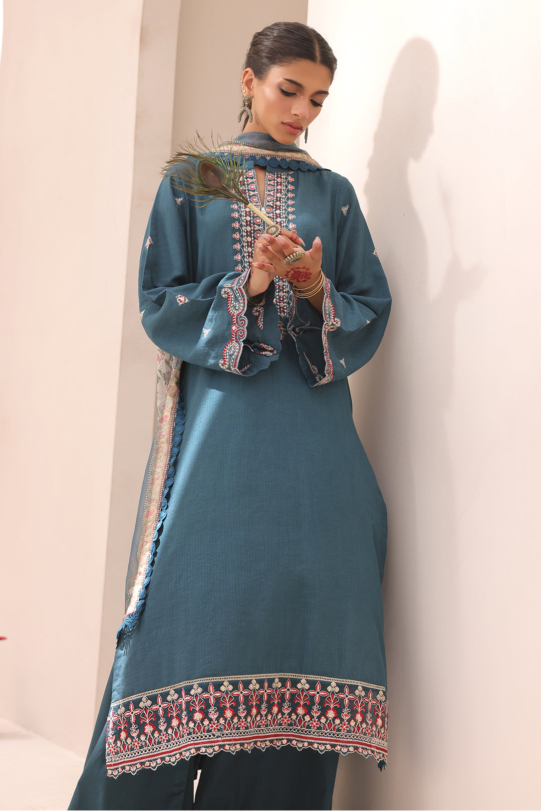Zellbury | Unstitched 3 Piece Lawn | Embroidered Shirt Shalwar Dupatta - 1549 - by - Libasekhas UK - Registered Vendor of : Zellbury Women - 100% Original Designer Dresss