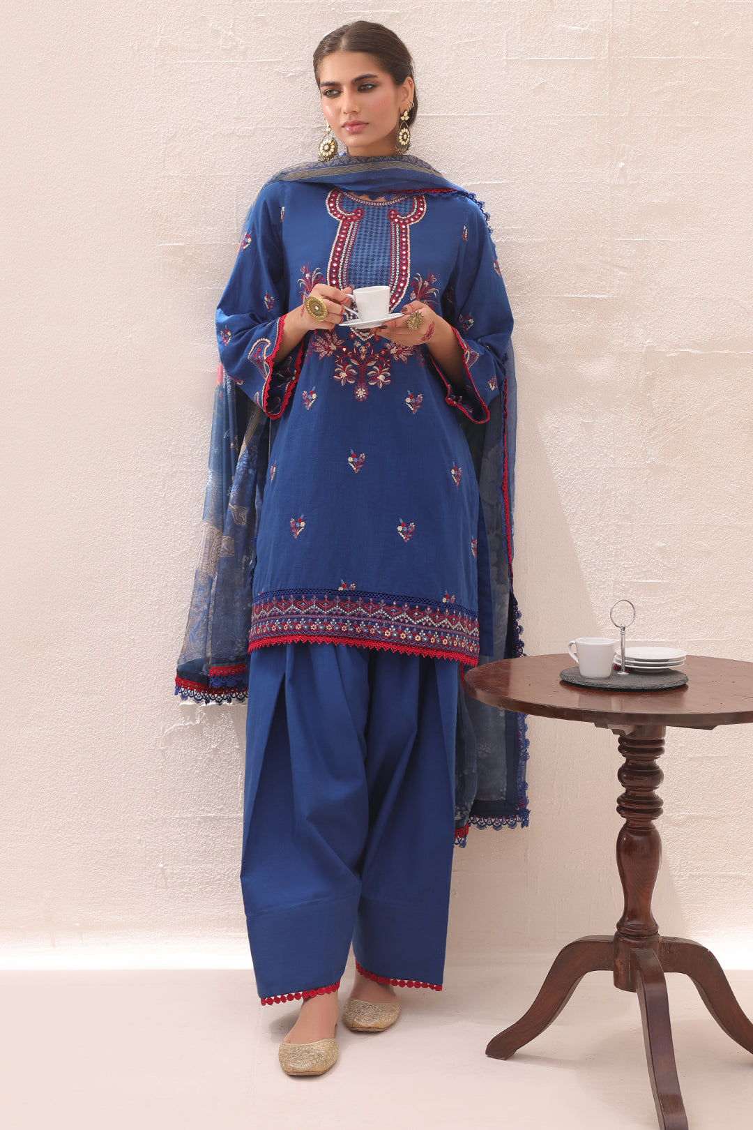 Zellbury | Unstitched 3 Piece Lawn | Embroidered Shirt Shalwar Dupatta - 1551 - by - Libasekhas UK - Registered Vendor of : Zellbury Women - 100% Original Designer Dresss
