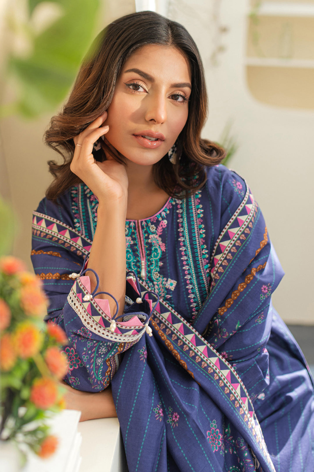 Zellbury | Unstitched 3 Piece Lawn | Embroidered Shirt Shalwar Dupatta - 1680 - by - Libasekhas UK - Registered Vendor of : Zellbury Women - 100% Original Designer Dresss