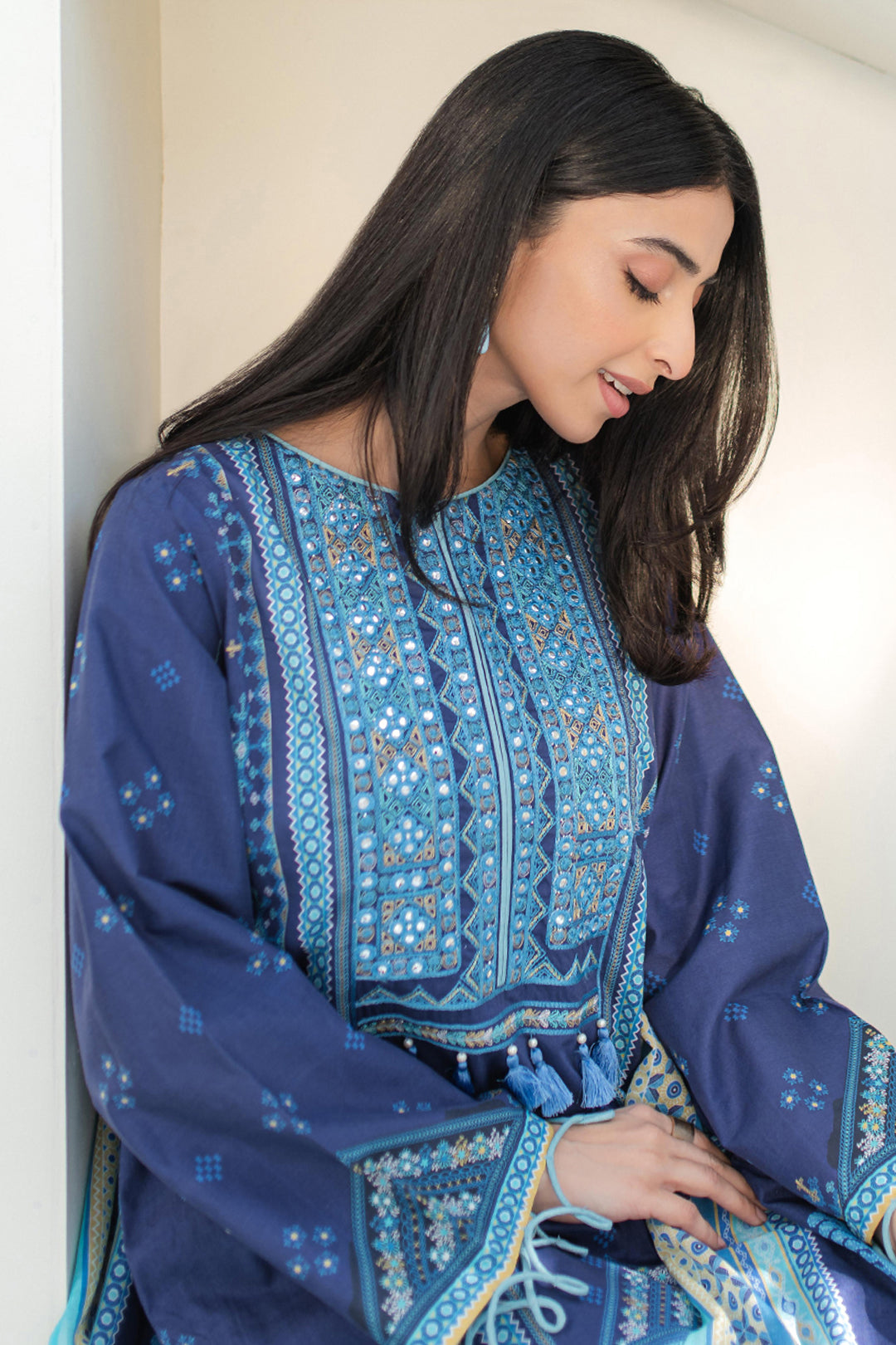 Zellbury | Unstitched 3 Piece Lawn | Embroidered Shirt Shalwar Dupatta - 1681 - by - Libasekhas UK - Registered Vendor of : Zellbury Women - 100% Original Designer Dresss