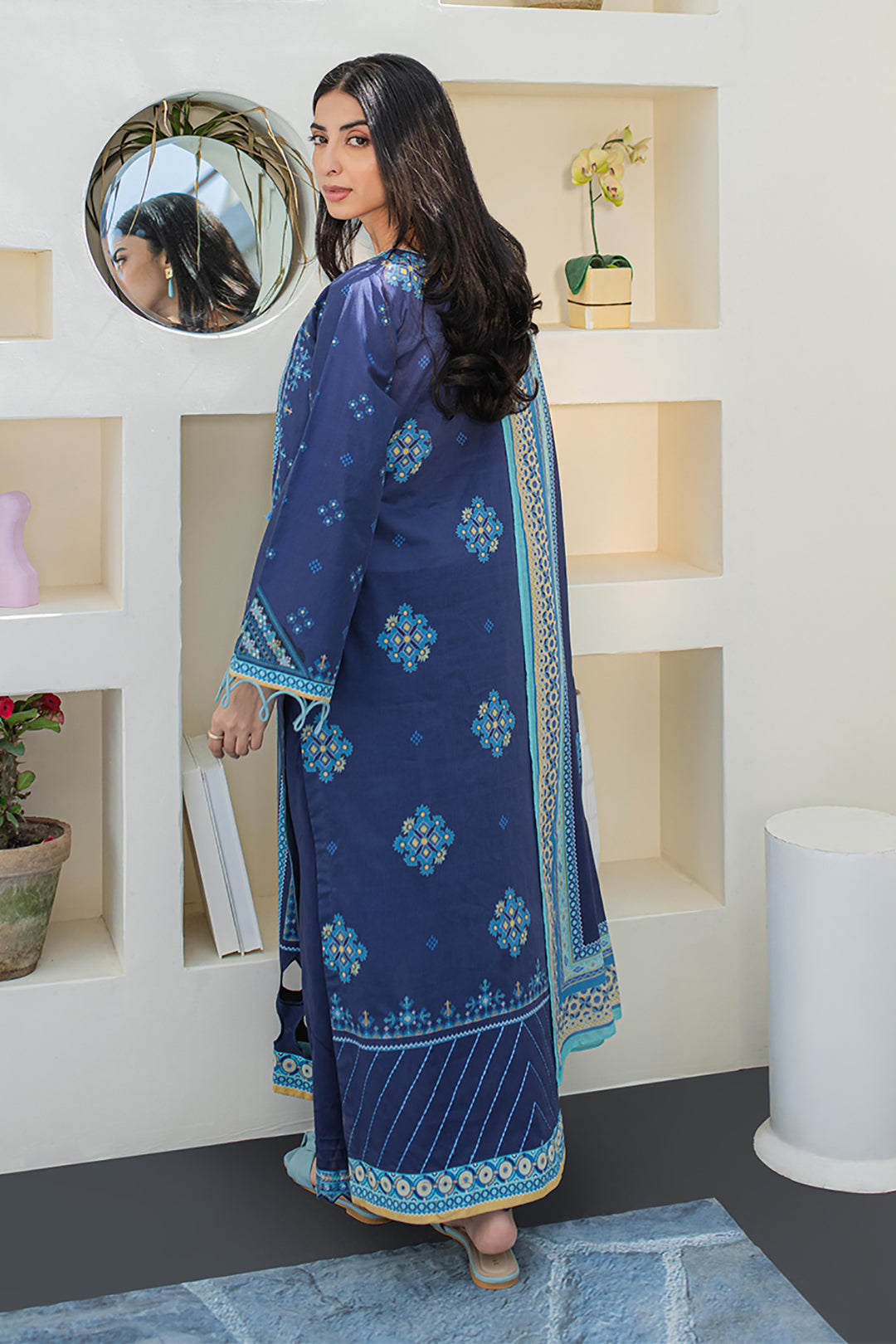 Zellbury | Unstitched 3 Piece Lawn | Embroidered Shirt Shalwar Dupatta - 1681 - by - Libasekhas UK - Registered Vendor of : Zellbury Women - 100% Original Designer Dresss