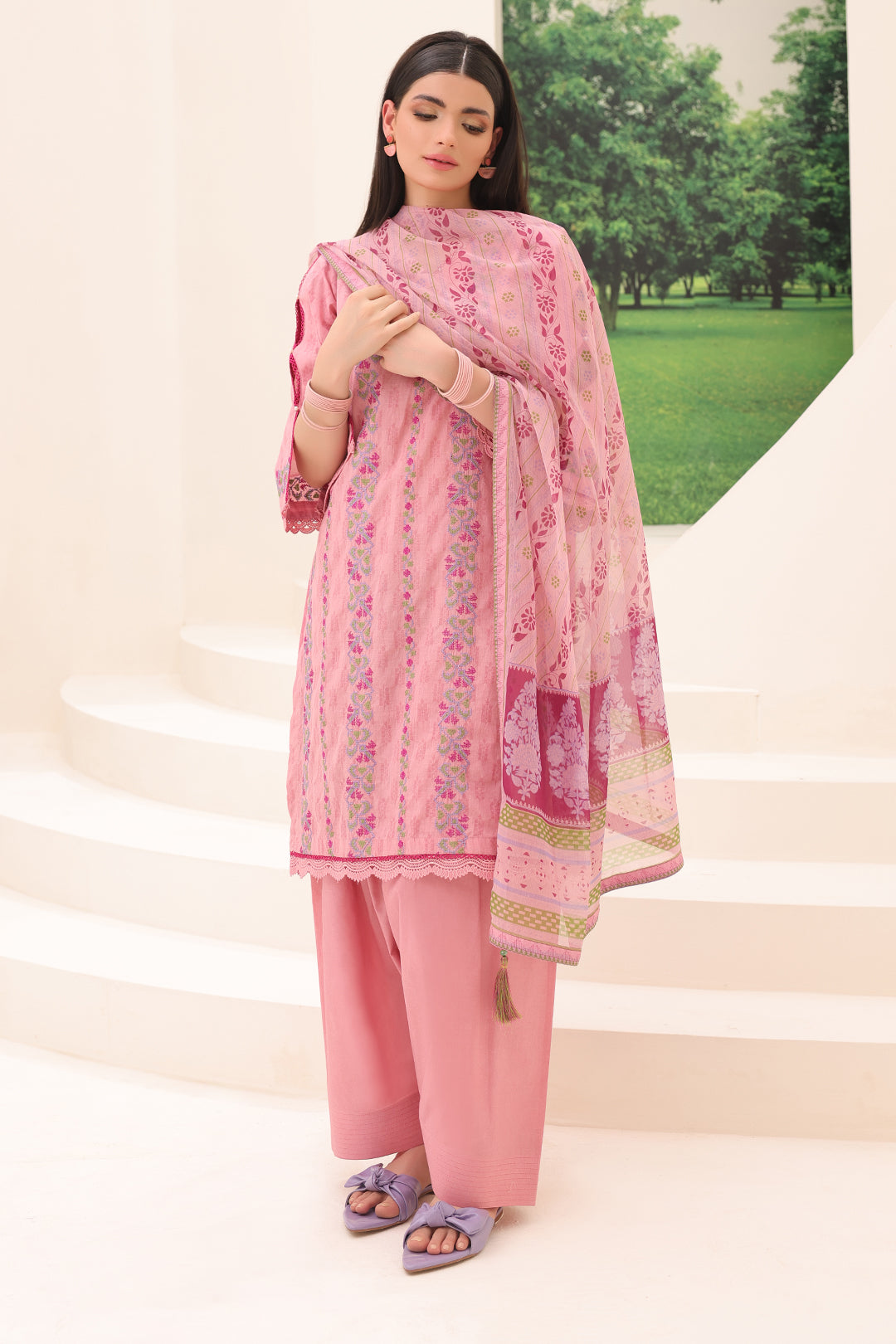 Zellbury | Unstitched 3 Piece Jacquard | Embroidered Shirt Shalwar Dupatta - 1765 - by - Libasekhas UK - Registered Vendor of : Zellbury Women - 100% Original Designer Dresss