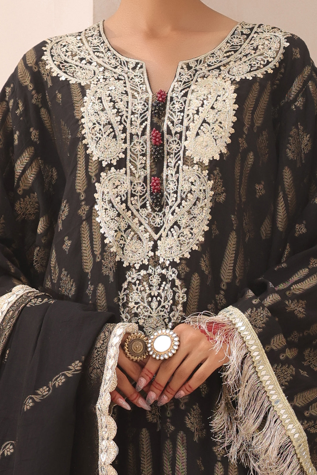 Zellbury | Unstitched 3 Piece Jacquard | Embroidered Shirt Shalwar Dupatta - 1799 - by - Libasekhas UK - Registered Vendor of : Zellbury Women - 100% Original Designer Dresss