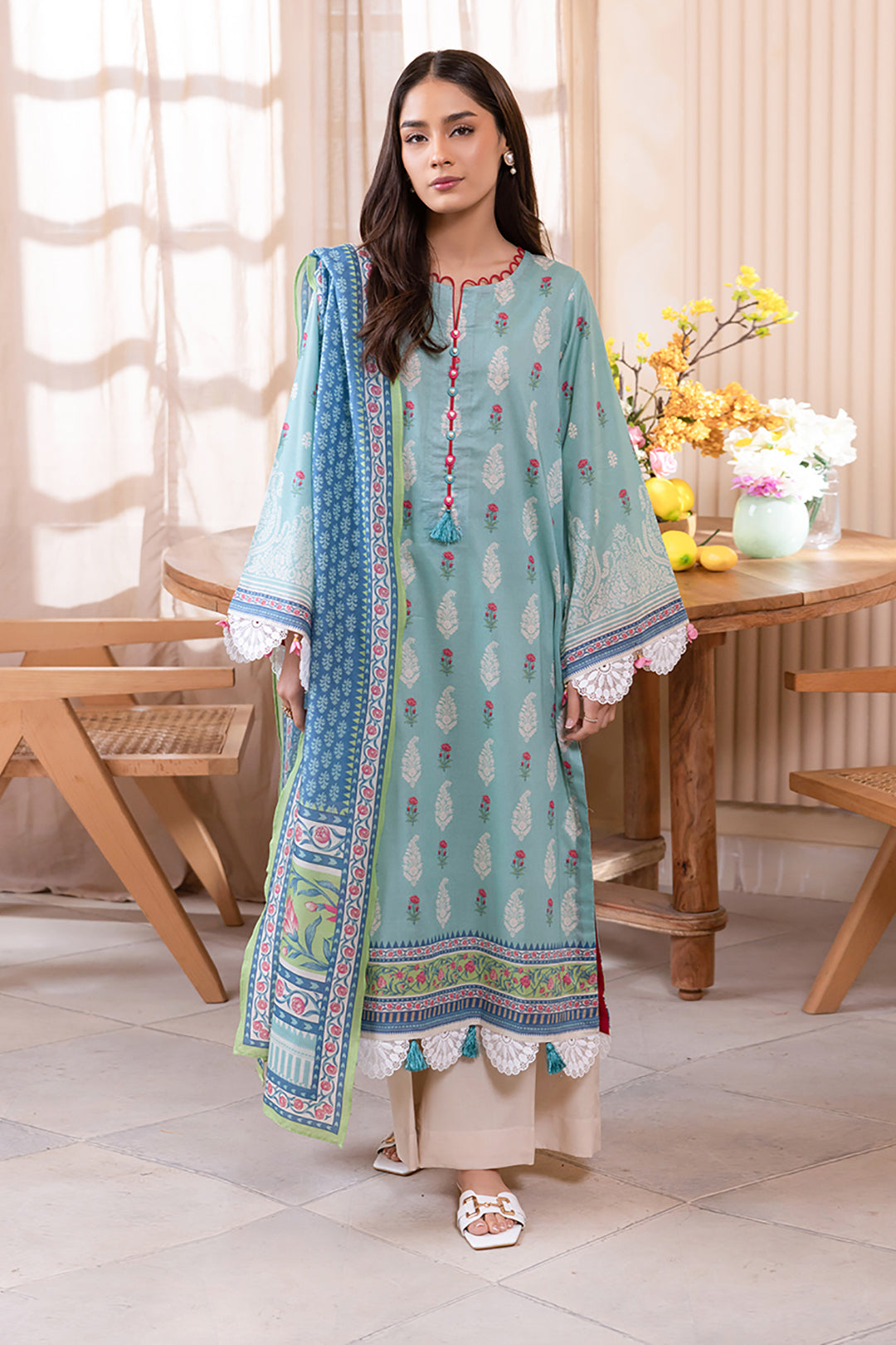 Zellbury | Unstitched 2 Piece Lawn | Shirt Dupatta - 1021 - by - Libasekhas UK - Registered Vendor of : Zellbury Women - 100% Original Designer Dresss