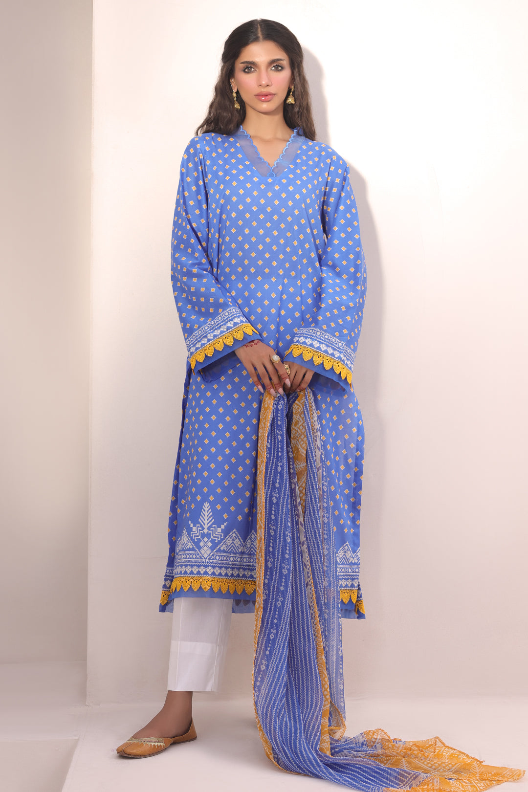 Zellbury | Unstitched 2 Piece Lawn | Shirt Dupatta - 1151 - by - Libasekhas UK - Registered Vendor of : Zellbury Women - 100% Original Designer Dresss