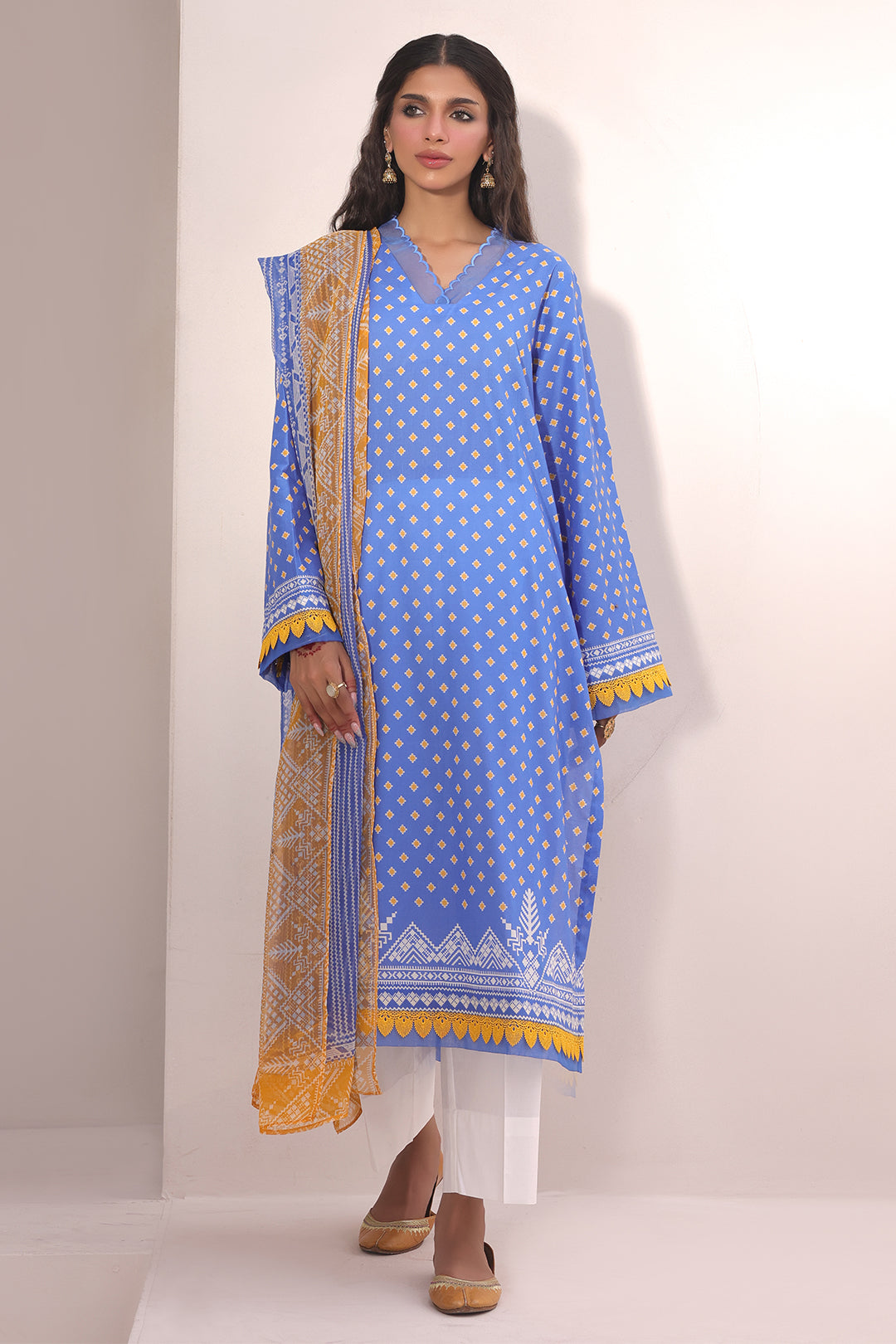Zellbury | Unstitched 2 Piece Lawn | Shirt Dupatta - 1151 - by - Libasekhas UK - Registered Vendor of : Zellbury Women - 100% Original Designer Dresss