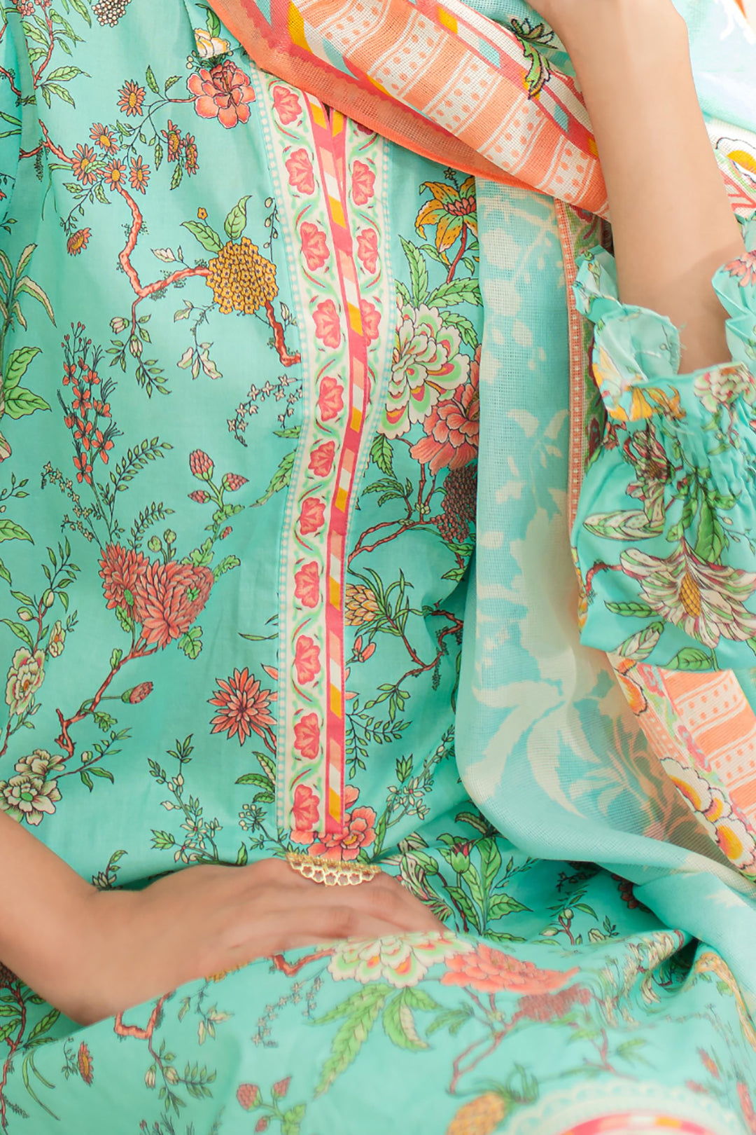 Zellbury | Unstitched 2 Piece Lawn | Shirt Dupatta - 1157 - by - Libasekhas UK - Registered Vendor of : Zellbury Women - 100% Original Designer Dresss