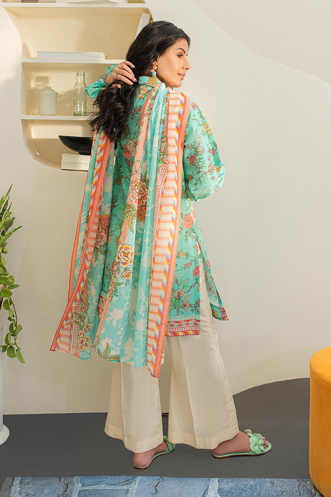 Zellbury | Unstitched 2 Piece Lawn | Shirt Dupatta - 1157 - by - Libasekhas UK - Registered Vendor of : Zellbury Women - 100% Original Designer Dresss