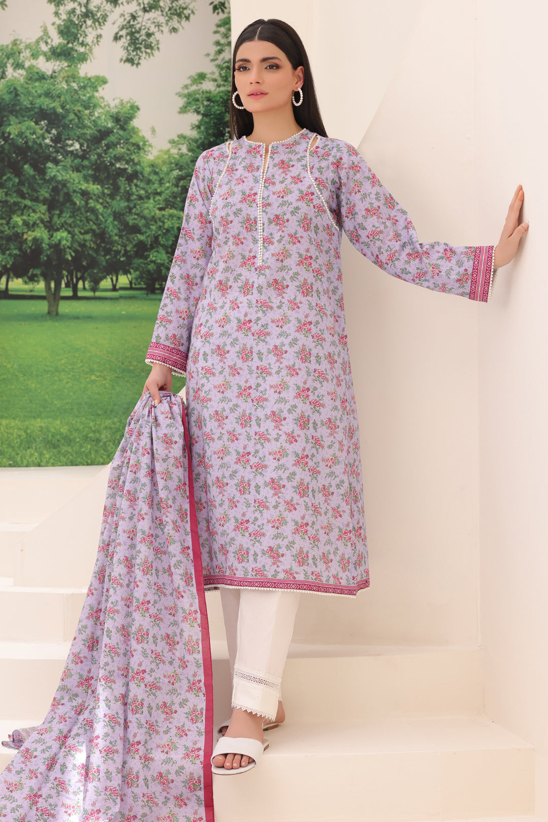 Zellbury | Unstitched 2 Piece Lawn | Shirt Dupatta - 1161 - by - Libasekhas UK - Registered Vendor of : Zellbury Women - 100% Original Designer Dresss