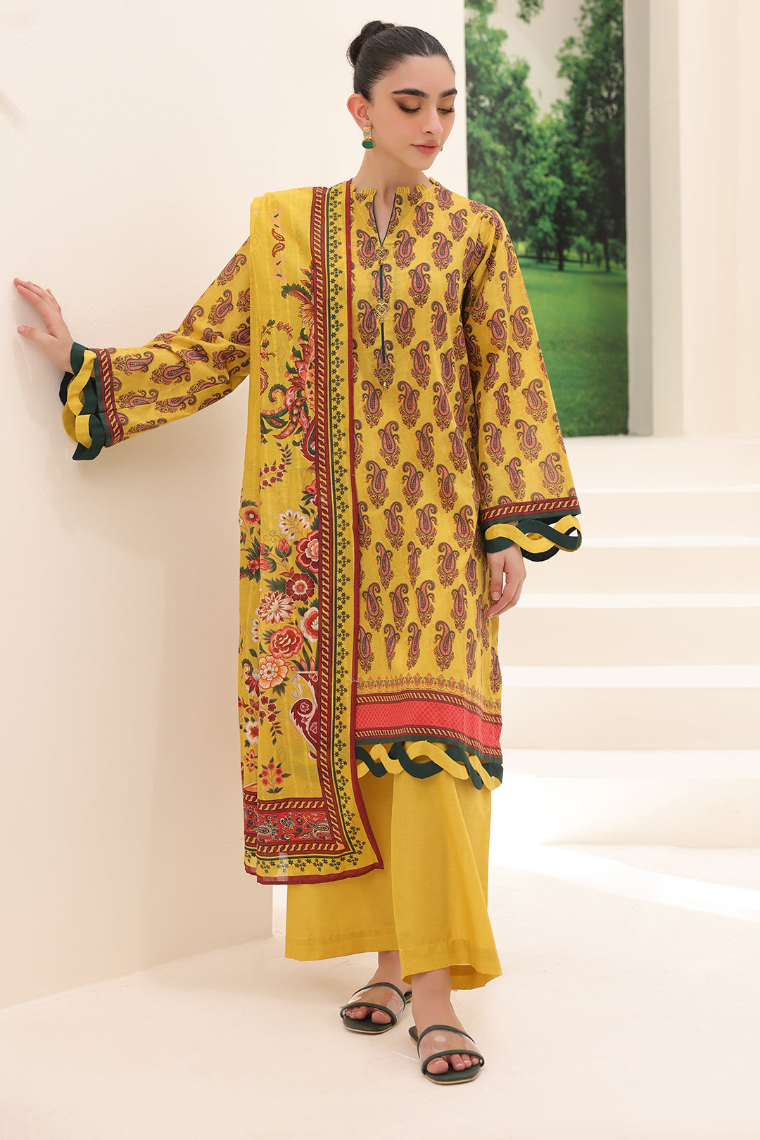 Zellbury | Unstitched 2 Piece Lawn | Shirt Dupatta - 1164 - by - Libasekhas UK - Registered Vendor of : Zellbury Women - 100% Original Designer Dresss