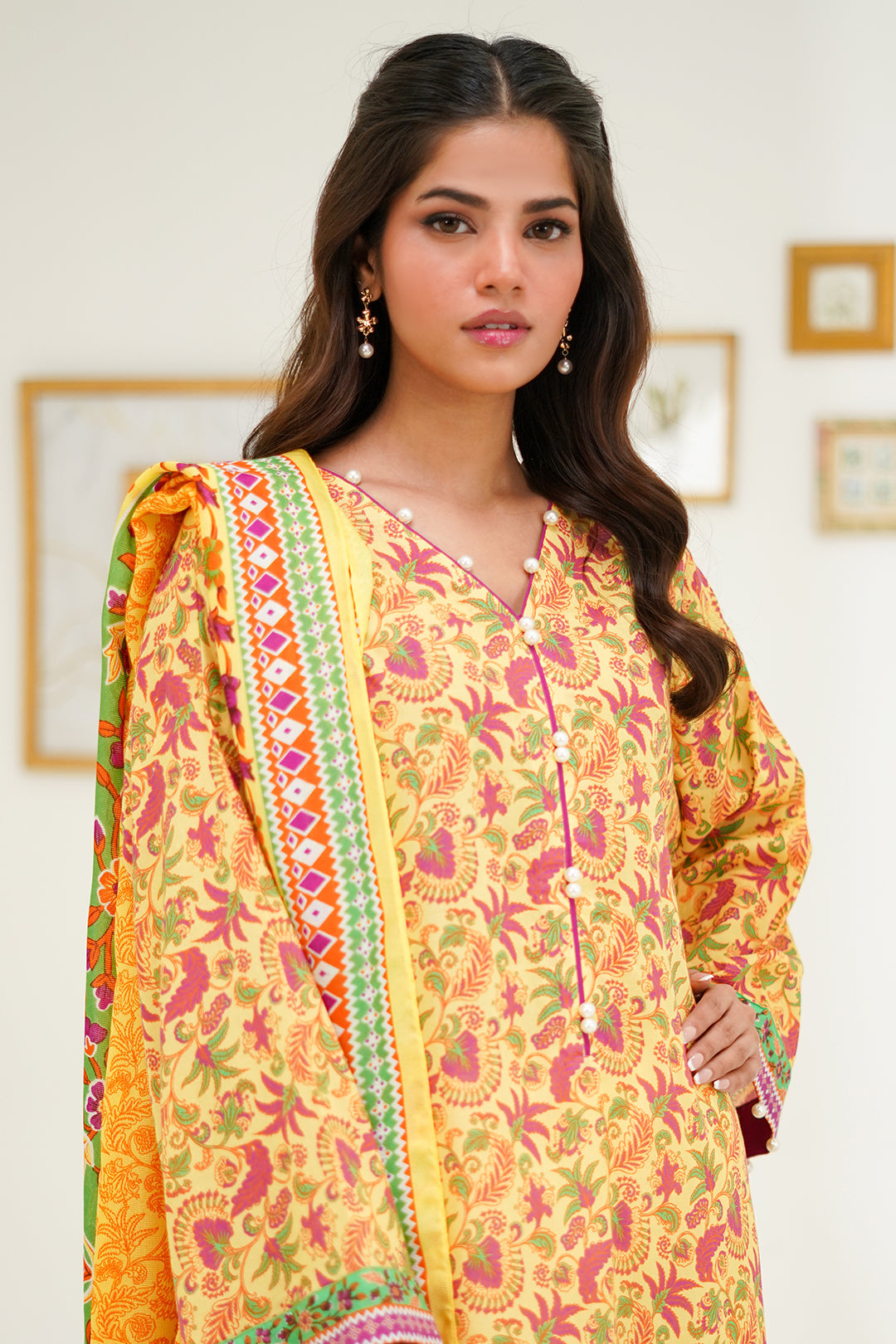 Zellbury | Unstitched 2 Piece Lawn | Shirt Dupatta - 1300 - by - Libasekhas UK - Registered Vendor of : Zellbury Women - 100% Original Designer Dresss