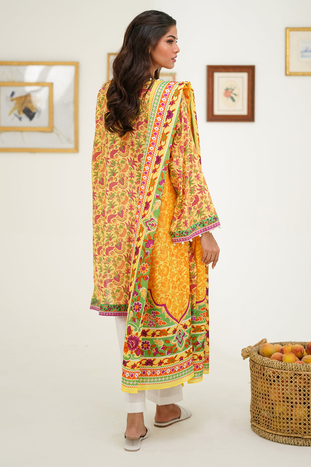 Zellbury | Unstitched 2 Piece Lawn | Shirt Dupatta - 1300 - by - Libasekhas UK - Registered Vendor of : Zellbury Women - 100% Original Designer Dresss