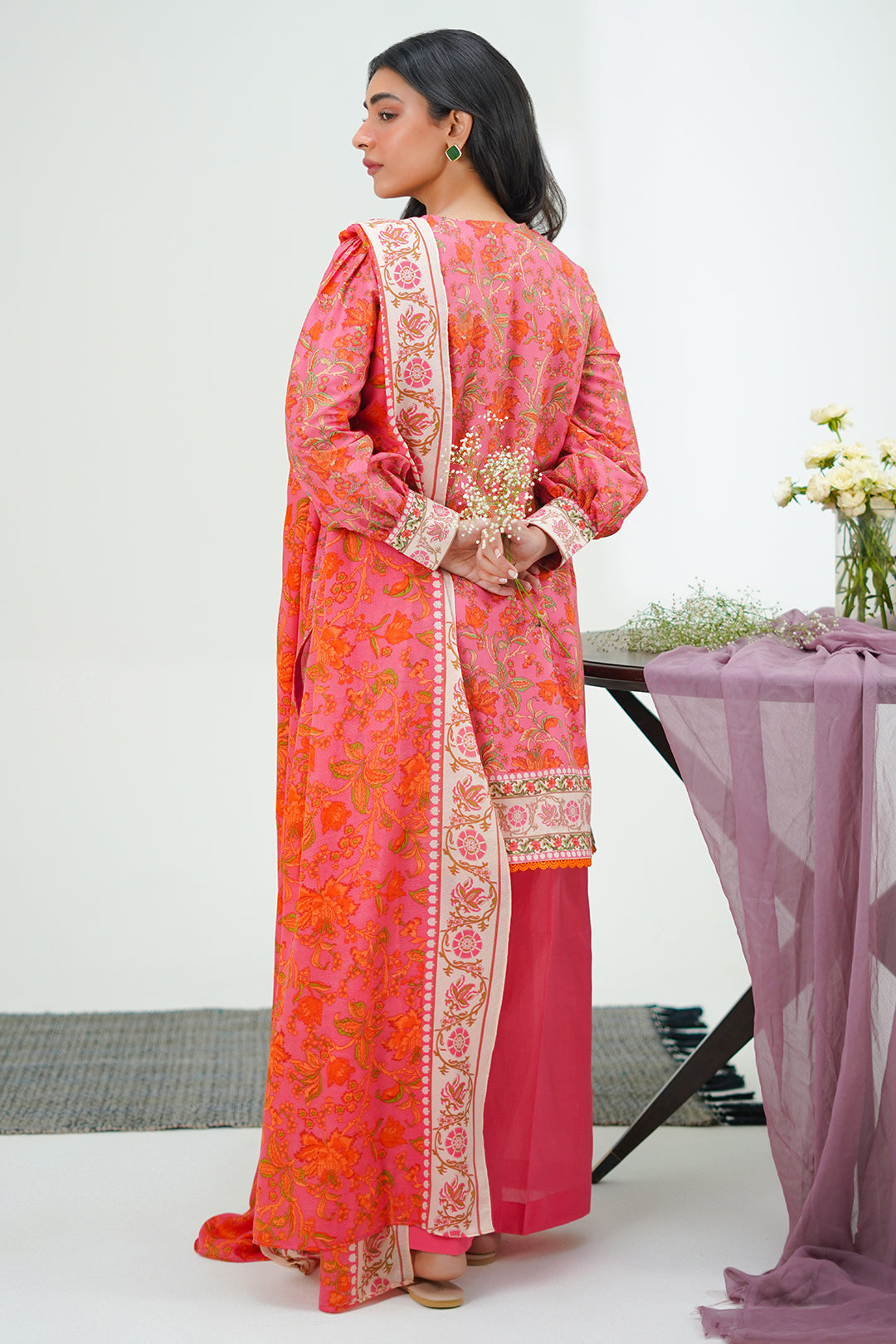 Zellbury | Unstitched 2 Piece Lawn | Shirt Dupatta - 1301 - by - Libasekhas UK - Registered Vendor of : Zellbury Women - 100% Original Designer Dresss