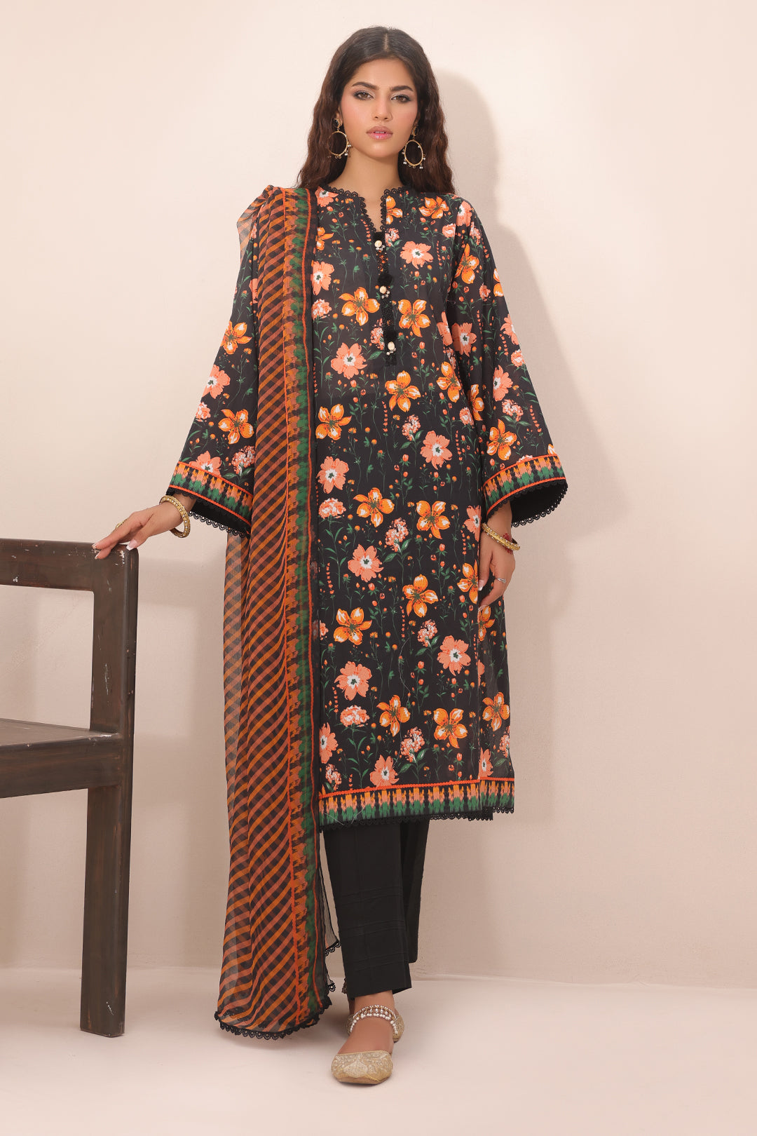 Zellbury | Unstitched 2 Piece Lawn | Shirt Dupatta - 1302 - by - Libasekhas UK - Registered Vendor of : Zellbury Women - 100% Original Designer Dresss