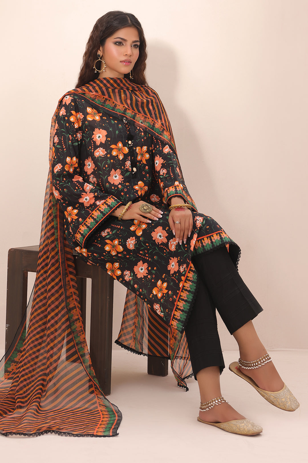 Zellbury | Unstitched 2 Piece Lawn | Shirt Dupatta - 1302 - by - Libasekhas UK - Registered Vendor of : Zellbury Women - 100% Original Designer Dresss