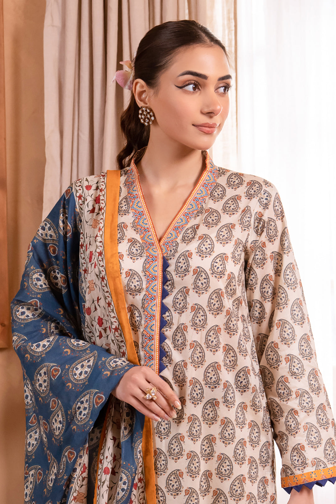 Zellbury | Unstitched 3 Piece Lawn | Shirt Shalwar Dupatta - 1067 - by - Libasekhas UK - Registered Vendor of : Zellbury Women - 100% Original Designer Dresss