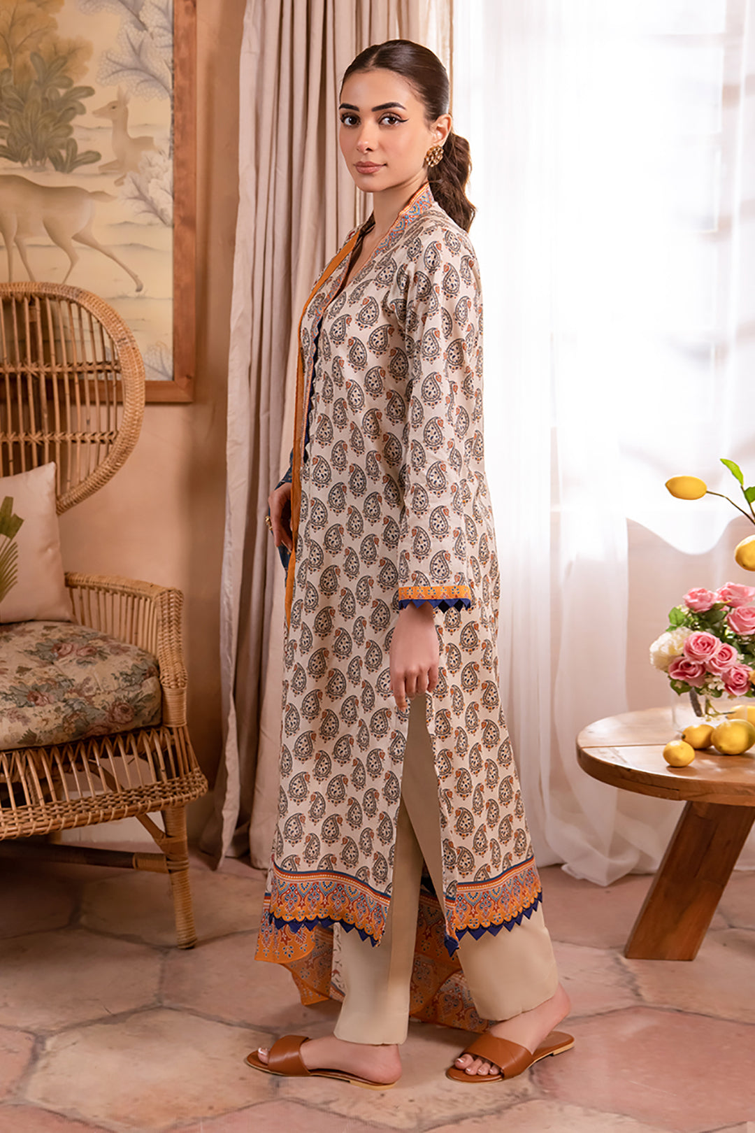 Zellbury | Unstitched 3 Piece Lawn | Shirt Shalwar Dupatta - 1067 - by - Libasekhas UK - Registered Vendor of : Zellbury Women - 100% Original Designer Dresss