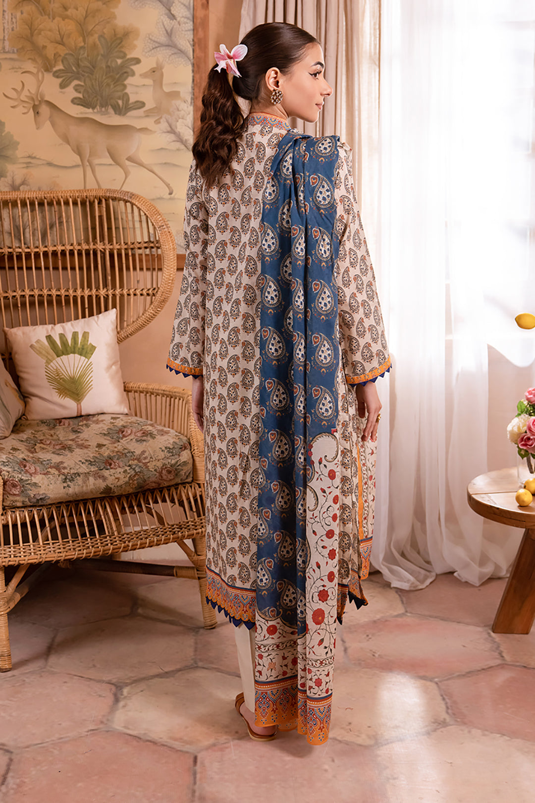 Zellbury | Unstitched 3 Piece Lawn | Shirt Shalwar Dupatta - 1067 - by - Libasekhas UK - Registered Vendor of : Zellbury Women - 100% Original Designer Dresss