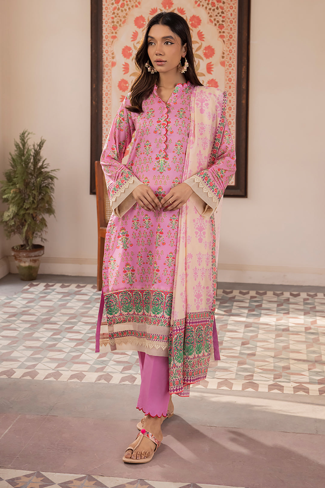 Zellbury | Unstitched 3 Piece Lawn | Shirt Shalwar Dupatta - 1070 - by - Libasekhas UK - Registered Vendor of : Zellbury Women - 100% Original Designer Dresss