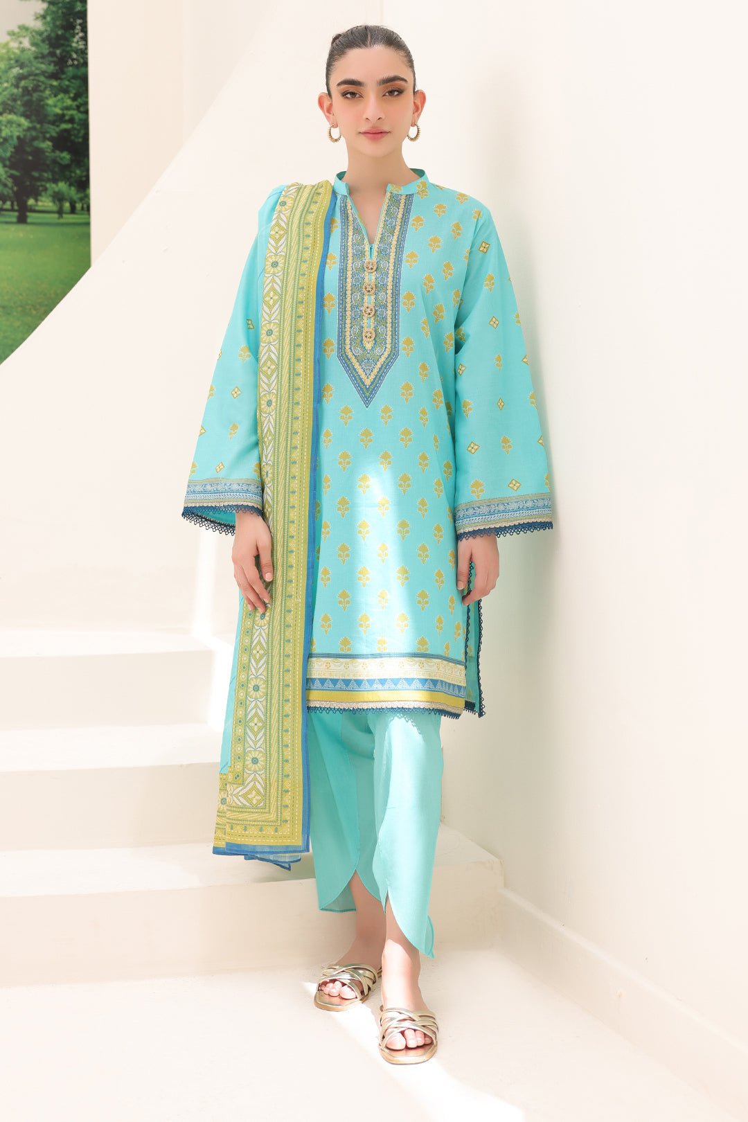 Zellbury | Unstitched 3 Piece Lawn | Shirt Shalwar Dupatta - 1191 - by - Libasekhas UK - Registered Vendor of : Zellbury Women - 100% Original Designer Dresss