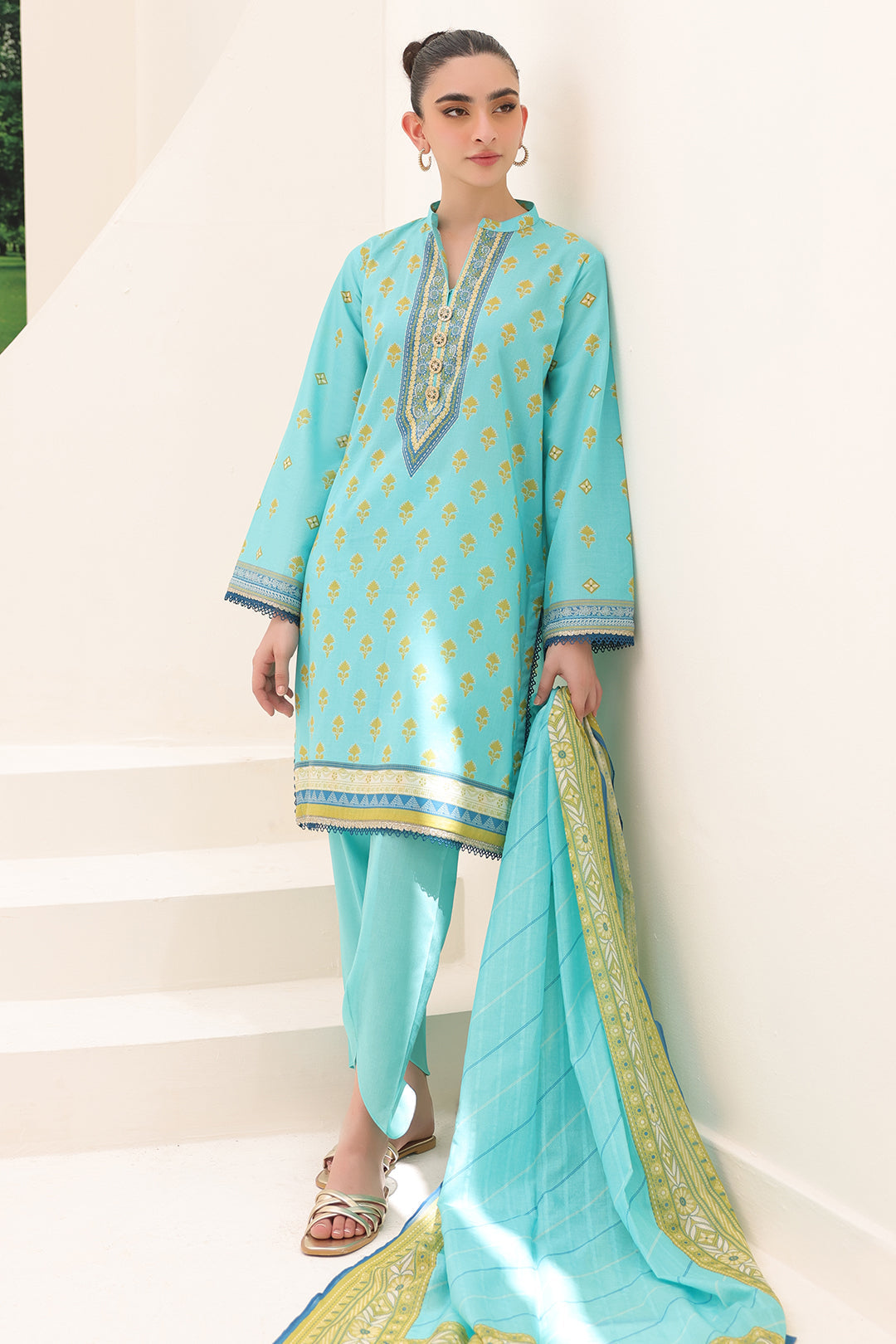 Zellbury | Unstitched 3 Piece Lawn | Shirt Shalwar Dupatta - 1191 - by - Libasekhas UK - Registered Vendor of : Zellbury Women - 100% Original Designer Dresss