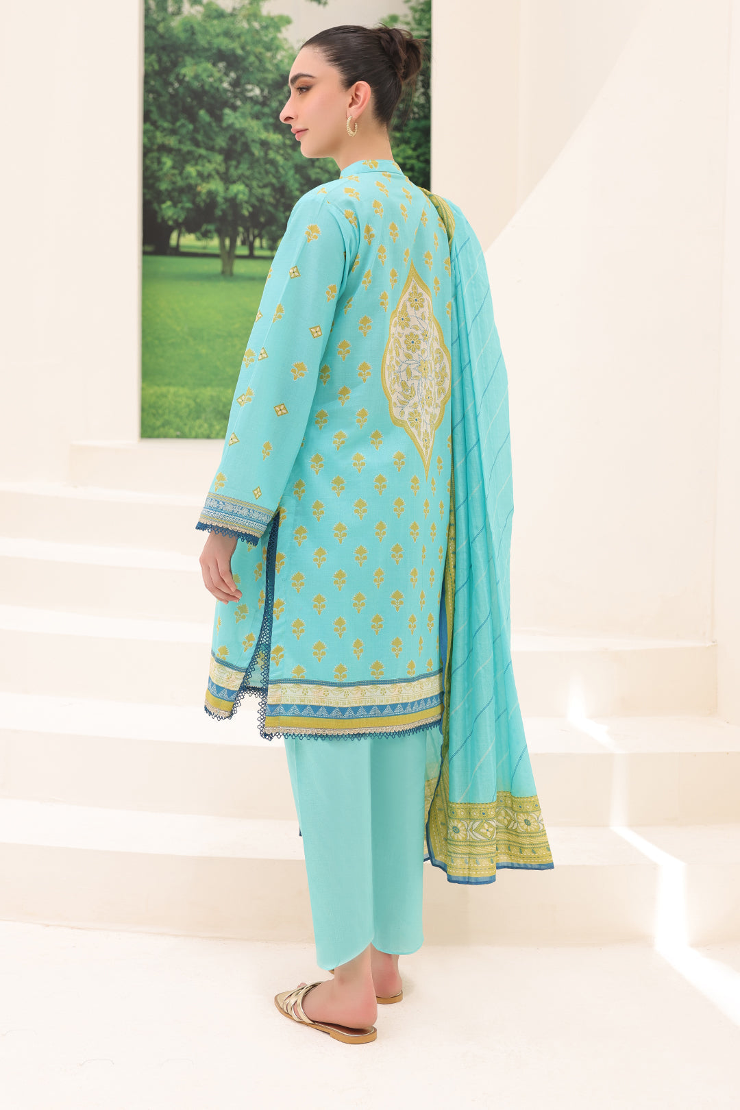 Zellbury | Unstitched 3 Piece Lawn | Shirt Shalwar Dupatta - 1191 - by - Libasekhas UK - Registered Vendor of : Zellbury Women - 100% Original Designer Dresss