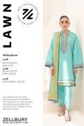Zellbury | Unstitched 3 Piece Lawn | Shirt Shalwar Dupatta - 1191 - by - Libasekhas UK - Registered Vendor of : Zellbury Women - 100% Original Designer Dresss