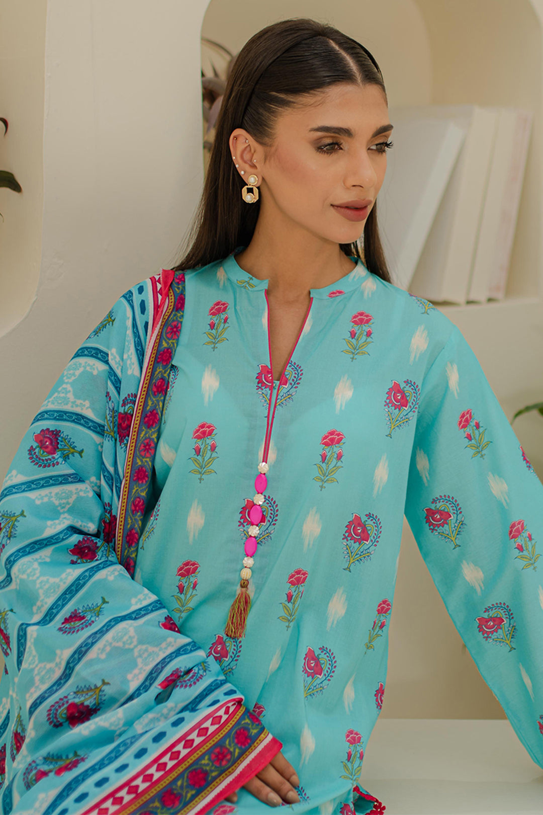 Zellbury | Unstitched 3 Piece Lawn | Shirt Shalwar Dupatta - 1193 - by - Libasekhas UK - Registered Vendor of : Zellbury Women - 100% Original Designer Dresss