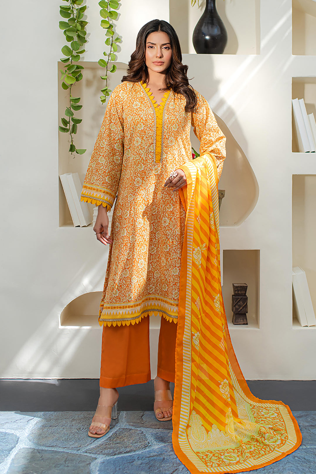 Zellbury | Unstitched 3 Piece Lawn | Shirt Shalwar Dupatta - 1197 - by - Libasekhas UK - Registered Vendor of : Zellbury Women - 100% Original Designer Dresss