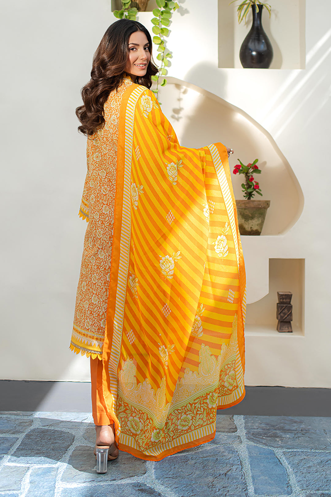 Zellbury | Unstitched 3 Piece Lawn | Shirt Shalwar Dupatta - 1197 - by - Libasekhas UK - Registered Vendor of : Zellbury Women - 100% Original Designer Dresss
