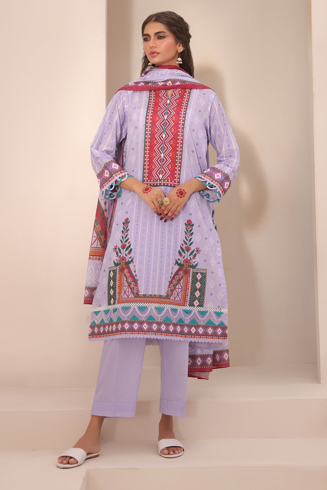 Zellbury | Unstitched 3 Piece Lawn | Shirt Shalwar Dupatta - 1213 - by - Libasekhas UK - Registered Vendor of : Zellbury Women - 100% Original Designer Dresss