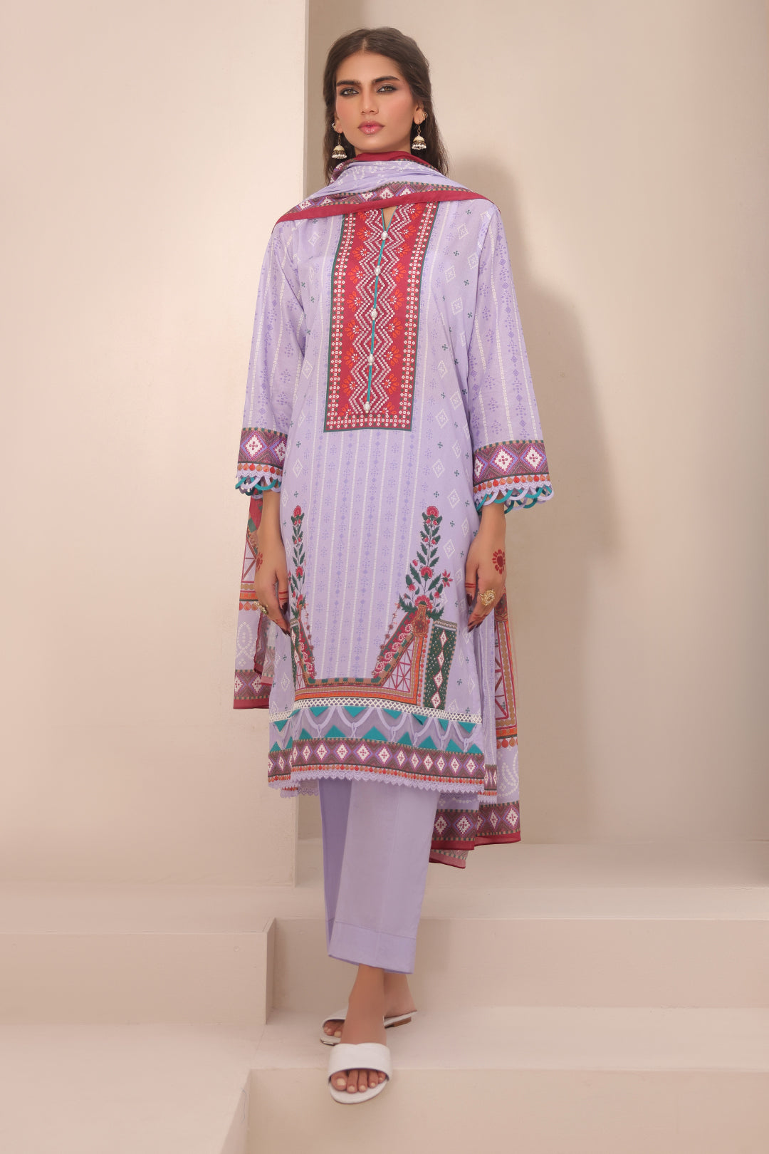 Zellbury | Unstitched 3 Piece Lawn | Shirt Shalwar Dupatta - 1213 - by - Libasekhas UK - Registered Vendor of : Zellbury Women - 100% Original Designer Dresss