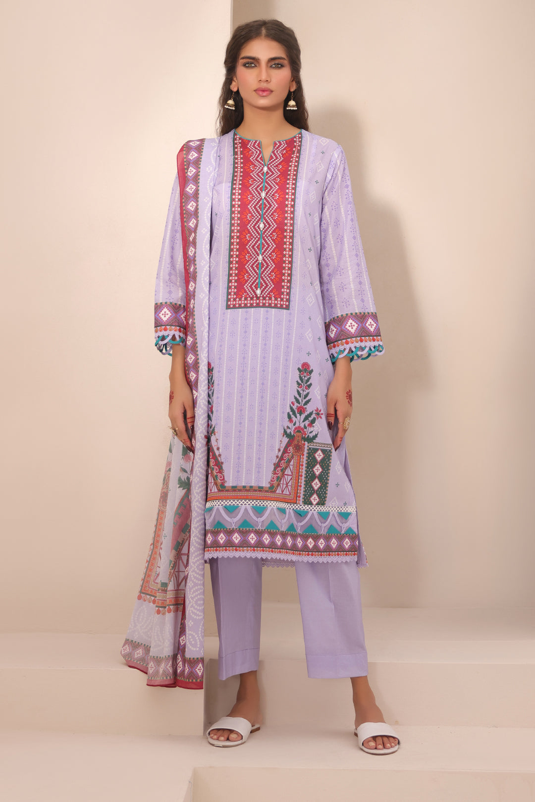 Zellbury | Unstitched 3 Piece Lawn | Shirt Shalwar Dupatta - 1213 - by - Libasekhas UK - Registered Vendor of : Zellbury Women - 100% Original Designer Dresss